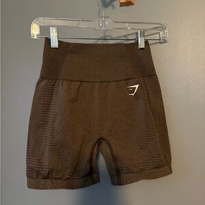 Gymshark Dark Brown vital Athletic Shorts